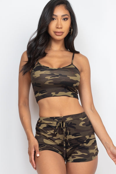 Camo Cami Set